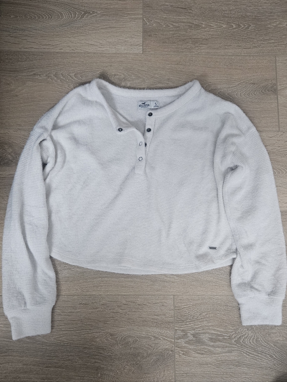 Hollister Chenille Eyelash Henley Sweater - Picture 5 of 6